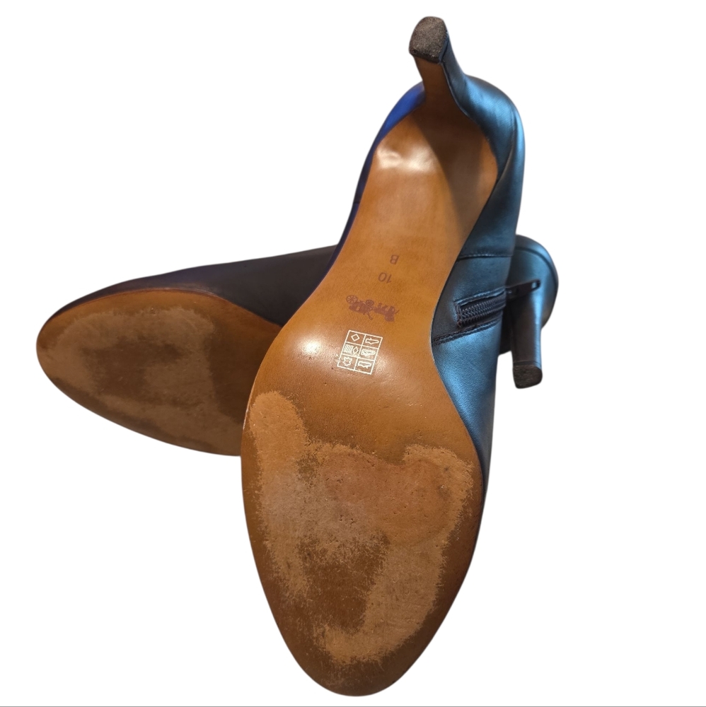 Coach Seneca Women’s Leather Bootie In Chestnut Brown Heel Size 10B - Picture 8 of 8